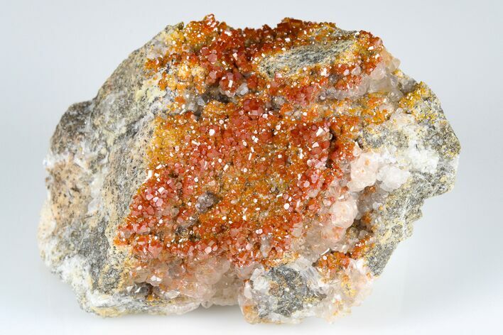 Vanadinite and Calcite Crystal Association - San Carlos Mine #183767